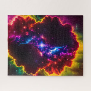 Kosmische Indigo Fantasy Cloud mit Starry Center