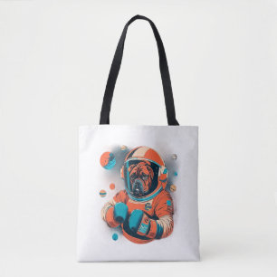 Kosmische Kanine der Astronaut Boxer Tasche
