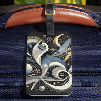 Kosmische Katze Abstrakte Himmelsbindertasche Gepäckanhänger