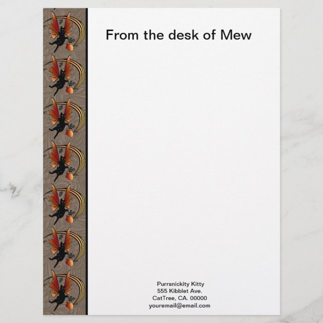 Kosmische Katze Acorn Briefbogen (Vorderseite)