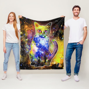 Kosmische Katze Beta Fleecedecke