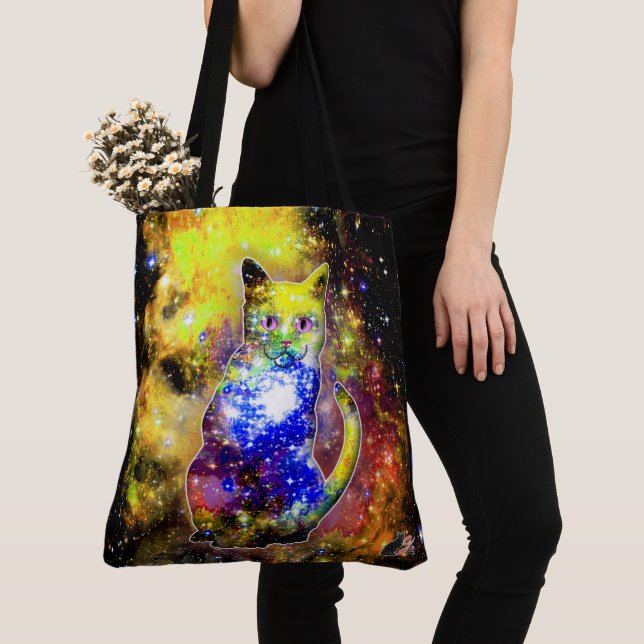 Kosmische Katze Beta Tasche (Von Nahem)