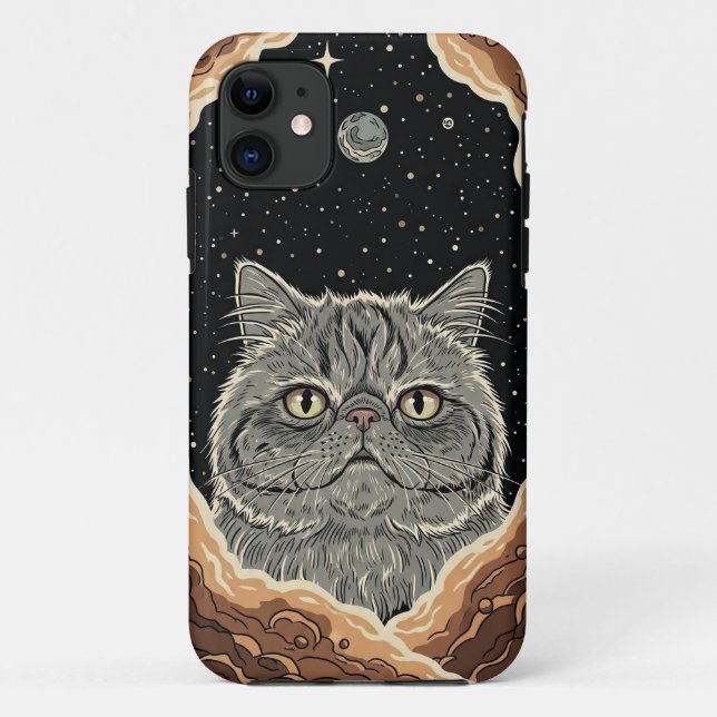 Kosmische Katze Case-Mate iPhone Hülle (Rückseite)