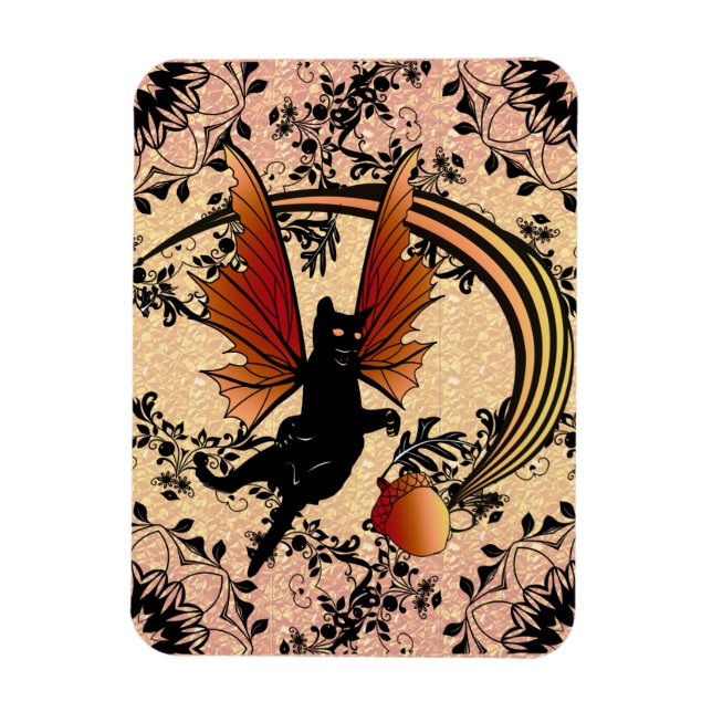 Kosmische Katze Eichel Magnet (Vertikal)