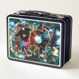 Kosmische Katze Gamma Metal Lunchbox