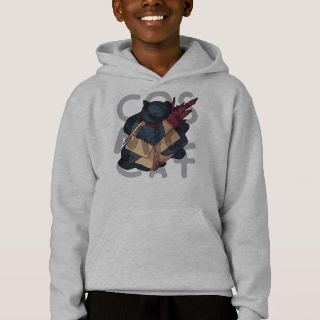 Kosmische Katze Hoodie (Vorderseite)