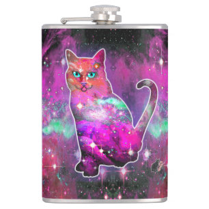 Kosmische Katze Iota Flachmann
