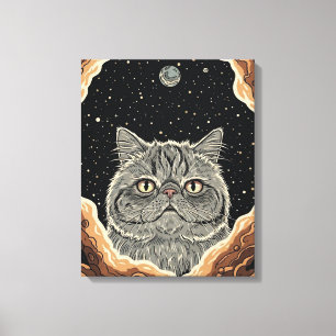 Kosmische Katze Leinwanddruck