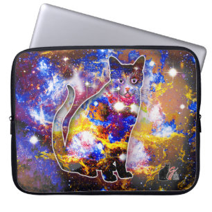 Kosmische Katze Psi Elektronik-Tasche Laptopschutzhülle