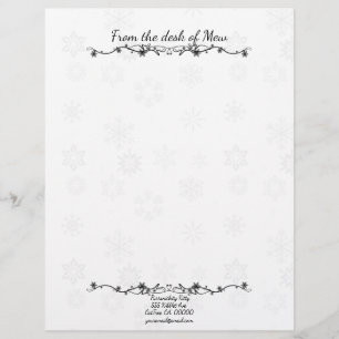 Kosmische Katze Snowflake Briefbogen