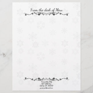 Kosmische Katze Snowflake Briefbogen