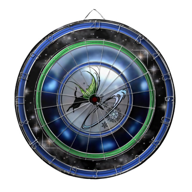 Kosmische Katze Snowflake Dartscheibe (vorne)