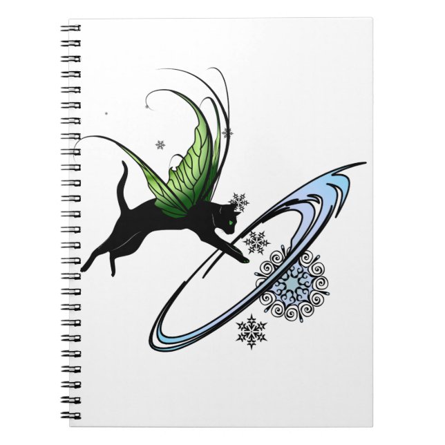 Kosmische Katze Snowflake Notizblock (Vorderseite)