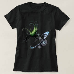 Kosmische Katze Snowflake T-Shirt