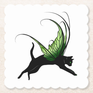 Kosmische Katze Snowflake Untersetzer