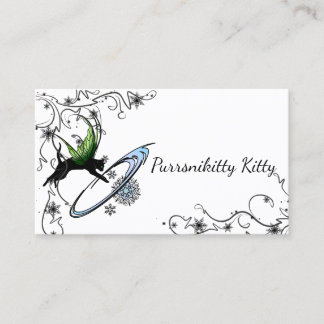 Kosmische Katze Snowflake Visitenkarte