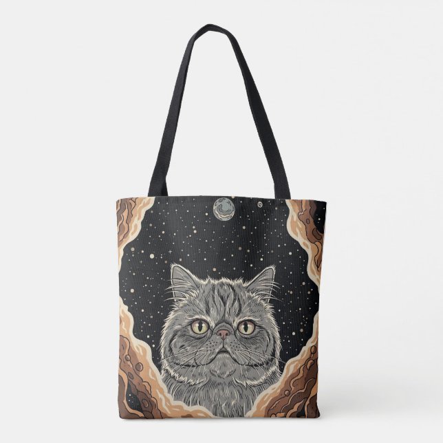 Kosmische Katze Tasche (Rückseite)