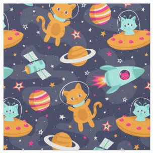 Kosmische Katzen Stoff