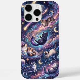 Kosmische Katzen unter den Sternen iPhone 16 Pro Max Hülle