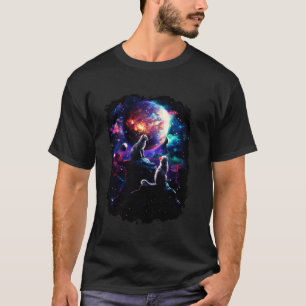 Kosmische Katzenfamilie Katzen 8 T-Shirt