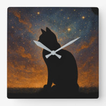 Kosmische Katzensilhouette