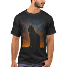 Kosmische Katzensilhouette