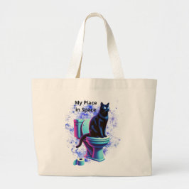 Kosmische Katzentoilette - Surreal Vaporwave Art Jumbo Stoffbeutel