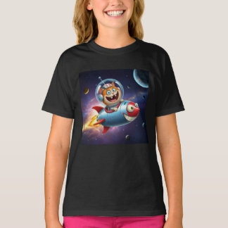 Kosmische Kitty-Raketenfahrt Lustiges Weltraumkatz T-Shirt