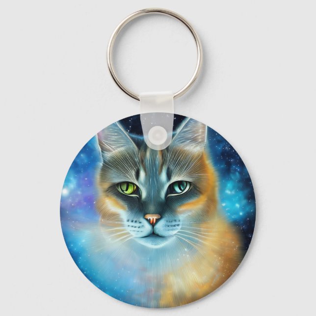 Kosmische Kitty Schlüsselanhänger (Vorderseite)