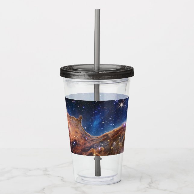 Kosmische Klippen Carina Nebula Weltraum-Webkop Te Acryltrinkbecher (Vorderseite)