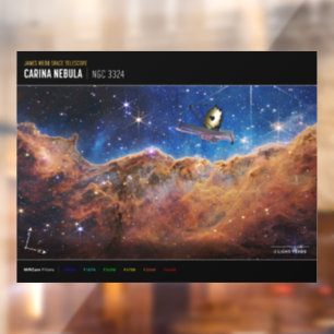 Kosmische Klippen Carina Nebula Weltraum-Webkop Te Fensteraufkleber