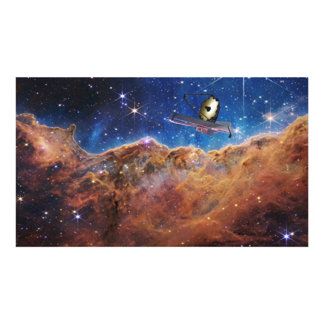 Kosmische Klippen Carina Nebula Weltraum-Webkop Te Fotodruck (Vorne)