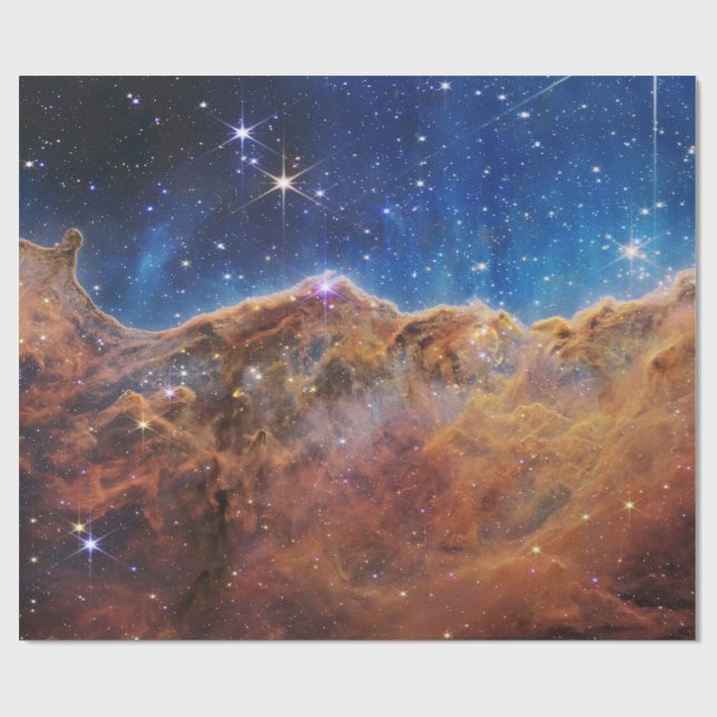 Kosmische Klippen Carina Nebula Weltraum-Webkop Te Geschenkpapier (Flach)
