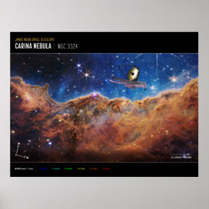 Kosmische Klippen Carina Nebula Weltraum-Webkop Te Poster