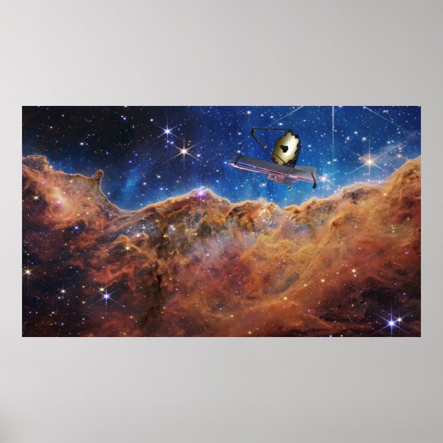 Kosmische Klippen Carina Nebula Weltraum-Webkop Te Poster (Vorne)
