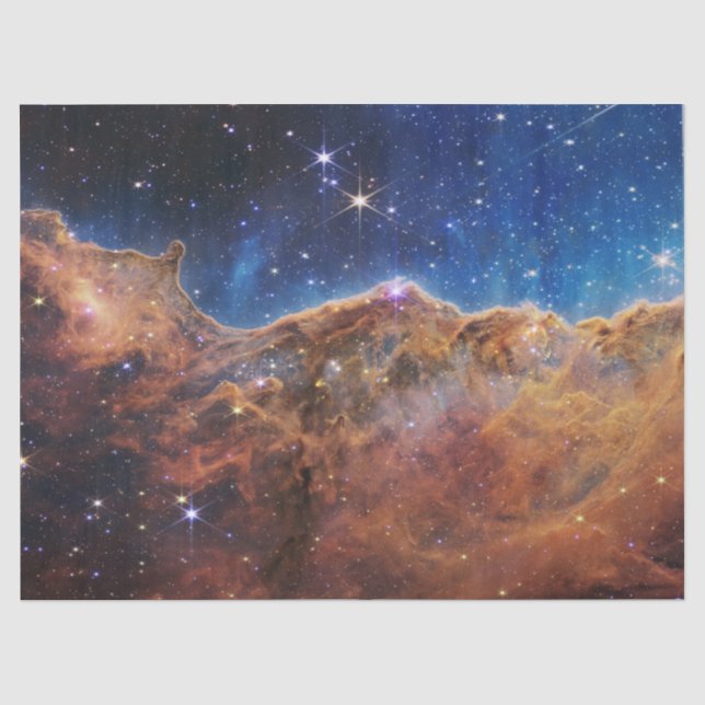 Kosmische Klippen Carina Nebula Weltraum-Webkop Te Seidenpapier (Vorderseite)