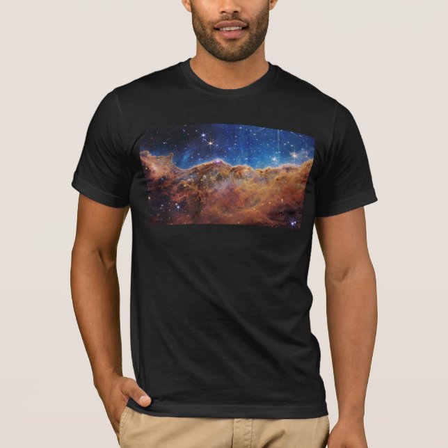 Kosmische Klippen Carina Nebula Weltraum-Webkop Te T-Shirt (Vorderseite)
