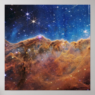Kosmische Klippen im Carinanebel Poster