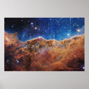 Kosmische Klippen im Carinanebel Poster