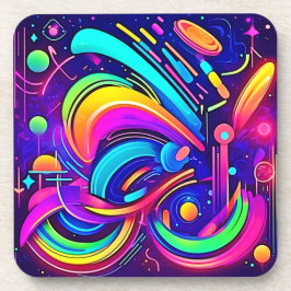 Kosmische Leinwand: Ein FarbUniversum Getränkeuntersetzer