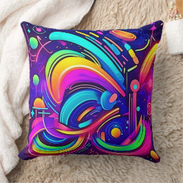 Kosmische Leinwand: Ein FarbUniversum Kissen