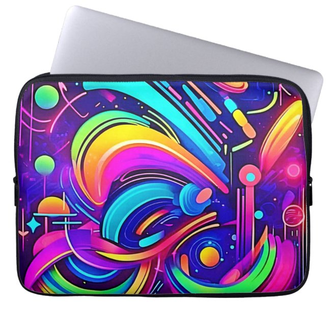 Kosmische Leinwand: Ein FarbUniversum Laptopschutzhülle (Vorderseite)