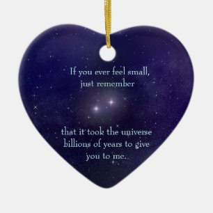 Kosmische Liebe 2 Sterne in einem weit verbreitete Keramik Ornament