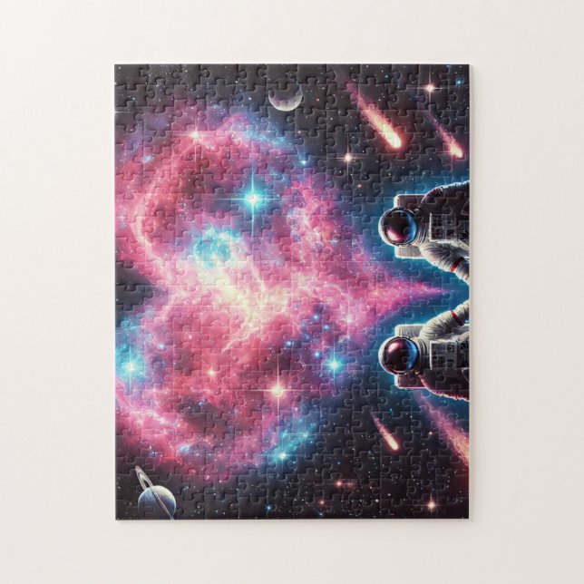 Kosmische Liebe Astronaut Jigsaw Puzzle (Vertikal)