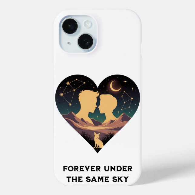 Kosmische Liebe Geschichte Herz mit Liebe und Fox  Case-Mate iPhone Hülle (Rückseite)
