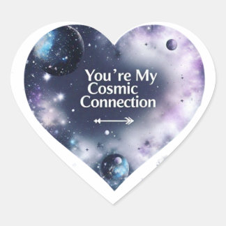 Kosmische Liebe Herzsticker - Einzigartiges Valent Herz-Aufkleber