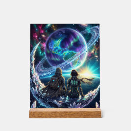 Kosmische Liebhaber Galaxy Planet Fantasy Acryl Dr Acrylschild