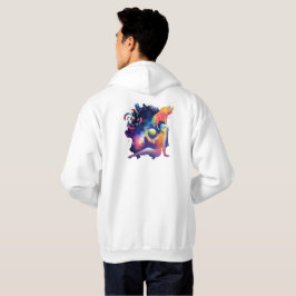 Kosmische liegende Göttin und Hyäne im Weltraum Hoodie