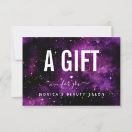 Kosmische Lila Galaxie Night Beauty Salon Glitzern