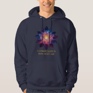Kosmische Lotusblume Galaxie-Blüten-Energie Hoodie